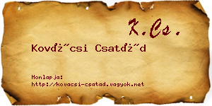 Kovácsi Csatád névjegykártya