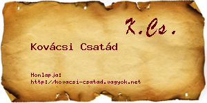 Kovácsi Csatád névjegykártya