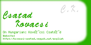 csatad kovacsi business card